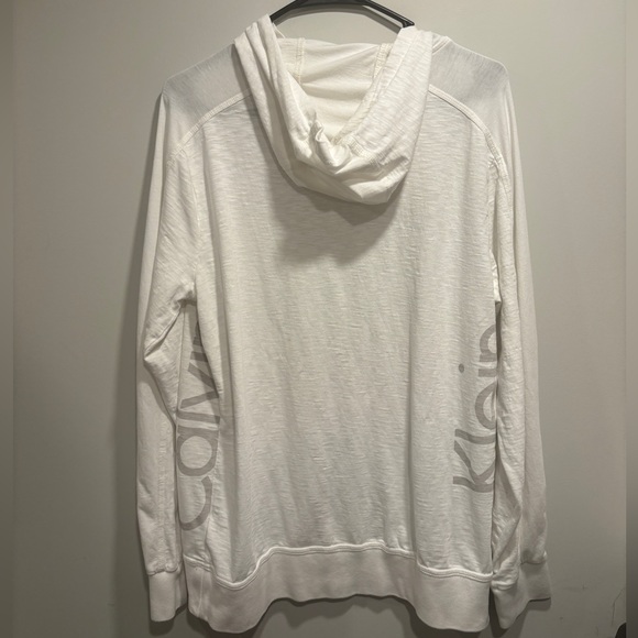 Calvin Klein NWOT White Pullover Hoodie - Picture 4 of 5